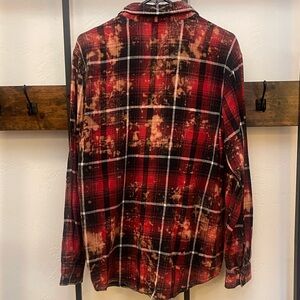 Trendy distressed flannel